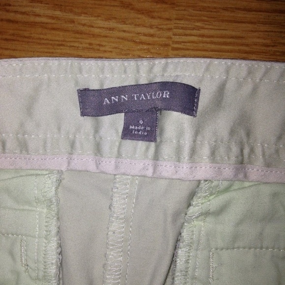 Ann‎ Taylor Women's 6 Green Capri Cropped Pants - Picture 3 of 6